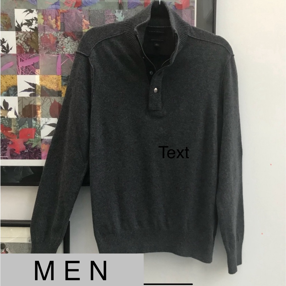 Men’s Banana Republic 1/4 zip+snaps sweater
